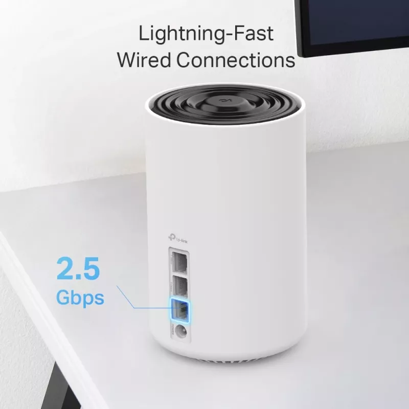 TP-Link Deco XE75 Pro AXE5400 triju juostų „Mesh“ Wi-Fi 6E sistema, balta