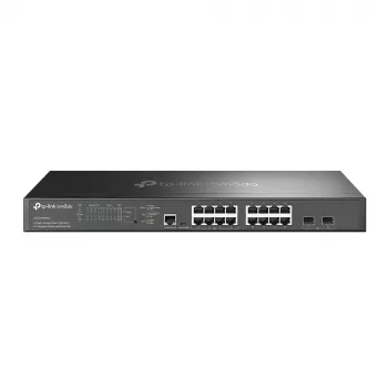 TP-Link Omada 16 prievadų 2.5G ir 2 prievadų 10GE SFP+ L2+ valdomas jungiklis su 8 prievadais PoE+