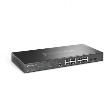TP-Link Omada 16 prievadų 2.5G ir 2 prievadų 10GE SFP+ L2+ valdomas jungiklis su 8 prievadais PoE+