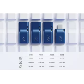 Samsung MUF-512DA USB atmintukas 512 GB USB Type-C 3.2 Gen 1 mėlynas