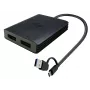 i-tec USB-A/USB-C Dvigubas 4K/60 Hz DisplayPort vaizdo adapteris, 0,27 m, USB Type-A/USB Type-C, 2 x DisplayPort, Kištukas, Lizdas, 3840 x 2160 pikselių