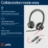 HP Poly Blackwire 8225 Stereo USB-C ausinės su USB-C/A adapteriu