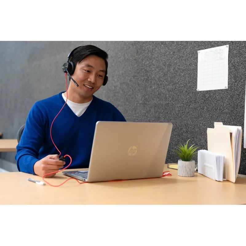 HP Poly Blackwire 8225 Stereo USB-C ausinės su USB-C/A adapteriu