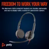 HP Poly Blackwire 3225 Stereo ausinės su USB-C jungtimi, 3,5 mm kištuku ir USB-C/A adapteriu