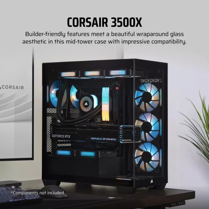 CORSAIR 3500X korpusas (Mid-tower)