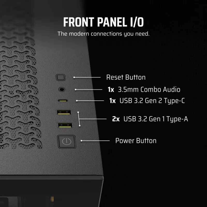 CORSAIR Icue Link 3500X RGB Vidutinio bokšto kompiuterio korpusas