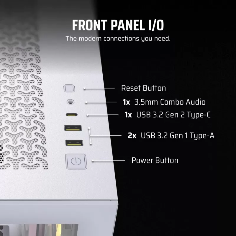CORSAIR kompiuterio korpusas Icue Link 3500x RGB Mid-tower - Baltas