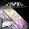 CORSAIR kompiuterio korpusas Icue Link 3500x RGB Mid-tower - Baltas