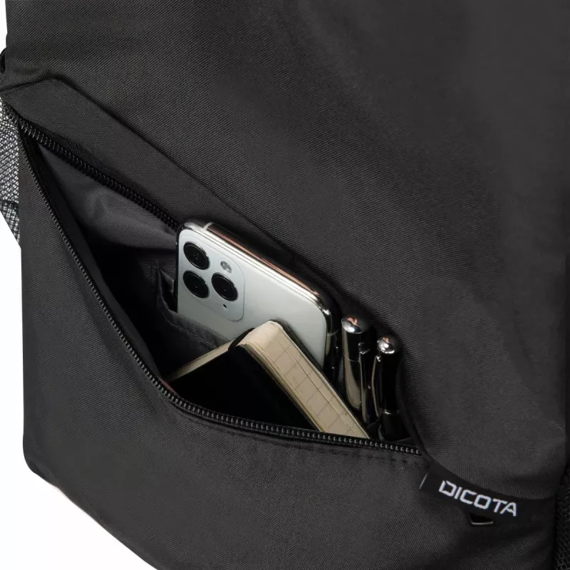 DICOTA Kuprinė One – 13–16 colių nešiojamam kompiuteriui – Juoda / 300d perdirbtas PET poliesteris