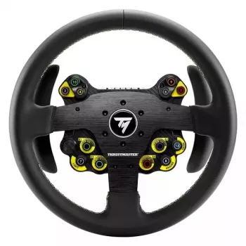 Thrustmaster Evo Racing 32R Leather vairas, juodas/geltonas, PC, PS4, PS5, Xbox, Xbox One