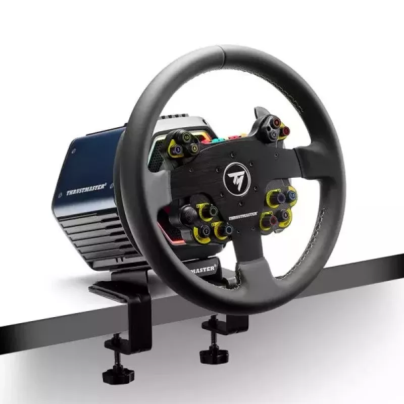 Thrustmaster Evo Racing 32R Leather vairas, juodas/geltonas, PC, PS4, PS5, Xbox, Xbox One