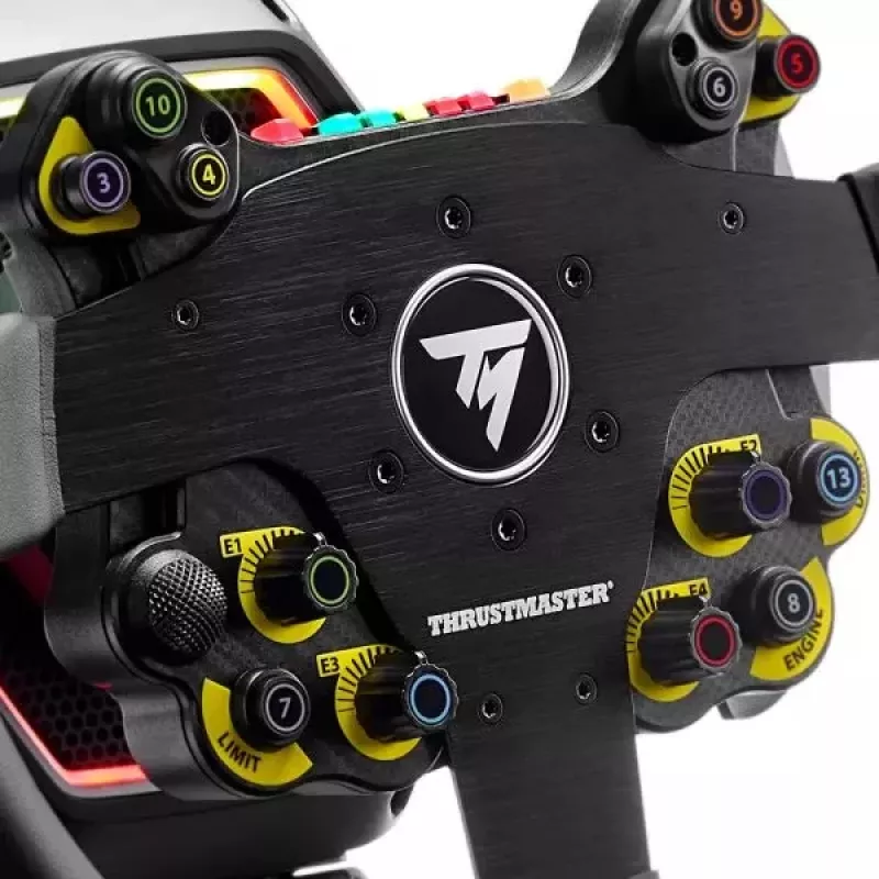 Thrustmaster Evo Racing 32R Leather vairas, juodas/geltonas, PC, PS4, PS5, Xbox, Xbox One