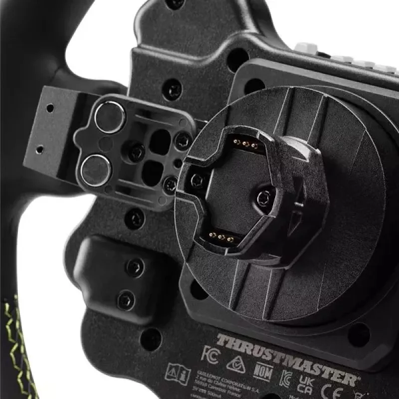 Thrustmaster Evo Racing 32R Leather vairas, juodas/geltonas, PC, PS4, PS5, Xbox, Xbox One