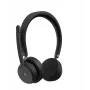 Lenovo belaidė VoIP ausinė, galvos juosta, biurui / skambučių centrui, Bluetooth, juoda