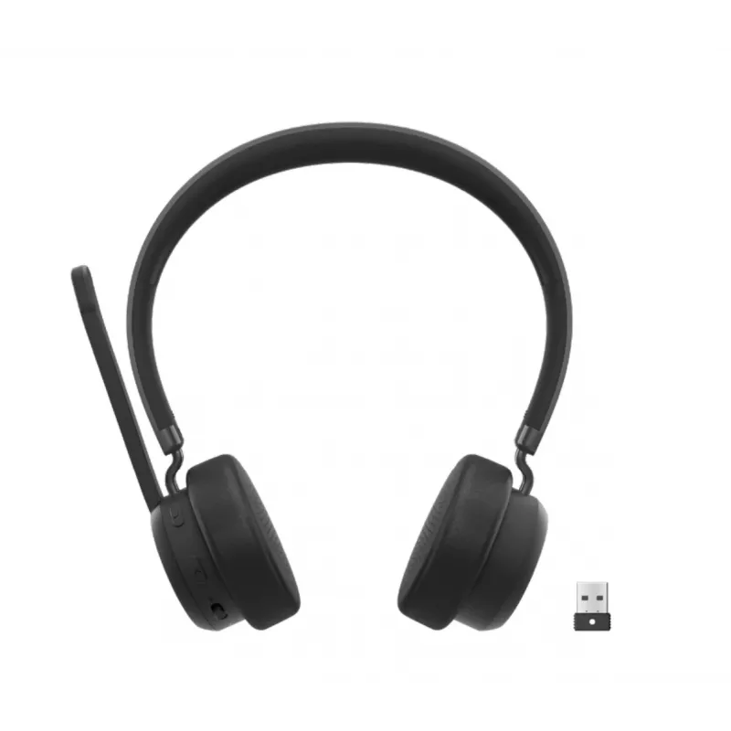 Lenovo belaidė VoIP ausinė, galvos juosta, biurui / skambučių centrui, Bluetooth, juoda