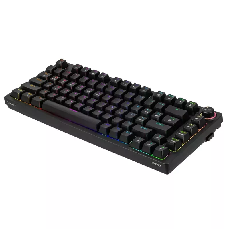 Žaidimų klaviatūra Savio SAVGK-PHENIX YELLOW USB RF Bluetooth Mechaninė 82 klavišų RGB