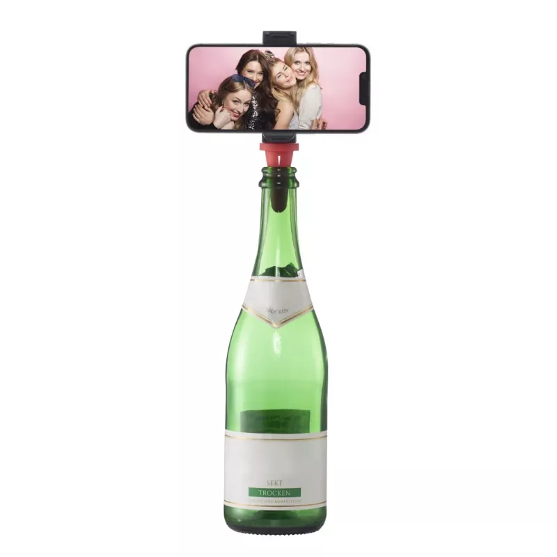 Laikiklis telefonui Hama Bottle Pod Fun pasyvus juodai raudonas