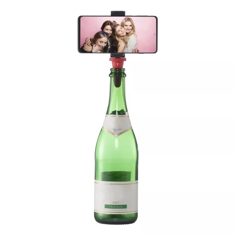 Laikiklis telefonui Hama Bottle Pod Fun pasyvus juodai raudonas