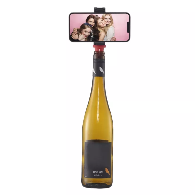Laikiklis telefonui Hama Bottle Pod Fun pasyvus juodai raudonas
