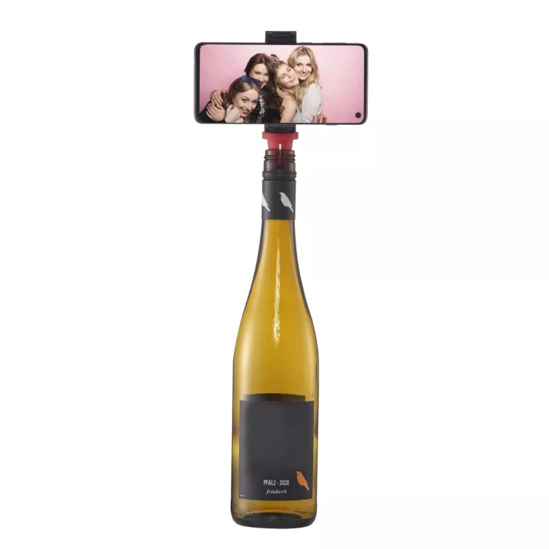 Laikiklis telefonui Hama Bottle Pod Fun pasyvus juodai raudonas