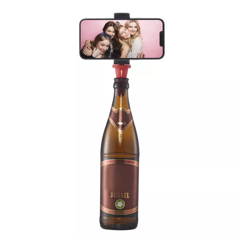 Laikiklis telefonui Hama Bottle Pod Fun pasyvus juodai raudonas