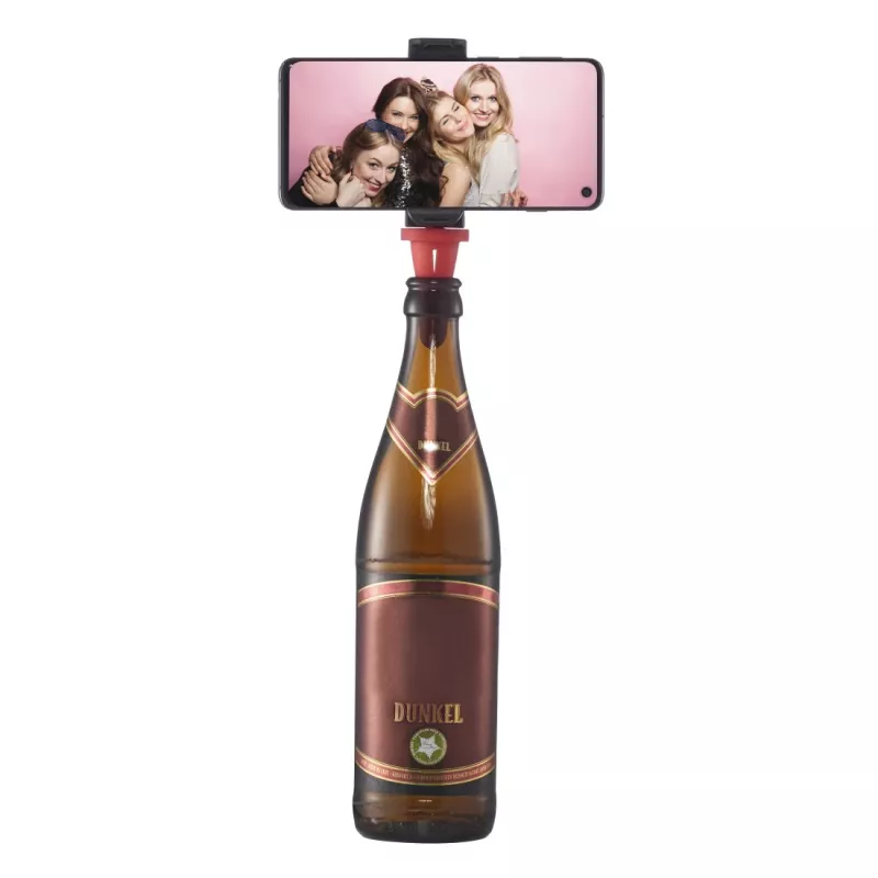 Laikiklis telefonui Hama Bottle Pod Fun pasyvus juodai raudonas