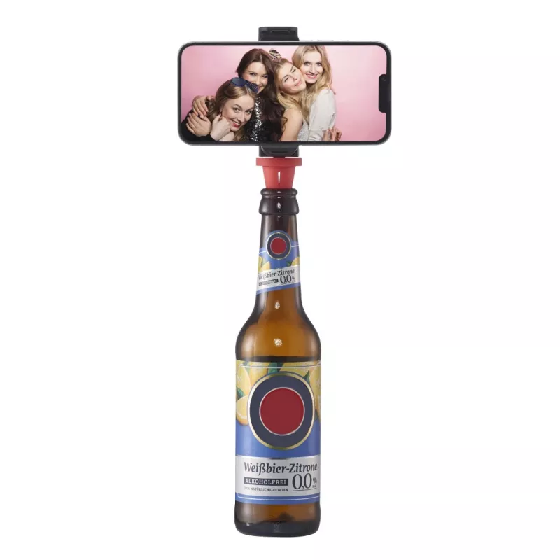 Laikiklis telefonui Hama Bottle Pod Fun pasyvus juodai raudonas