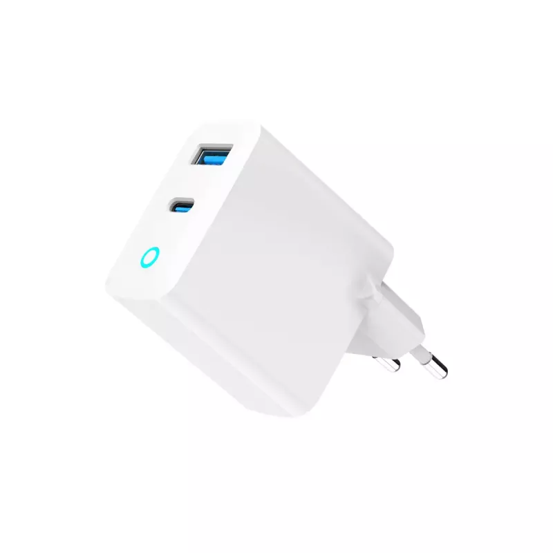 GEMBIRD 2 prievadų 30 W GaN USB greitasis įkroviklis LED baltas