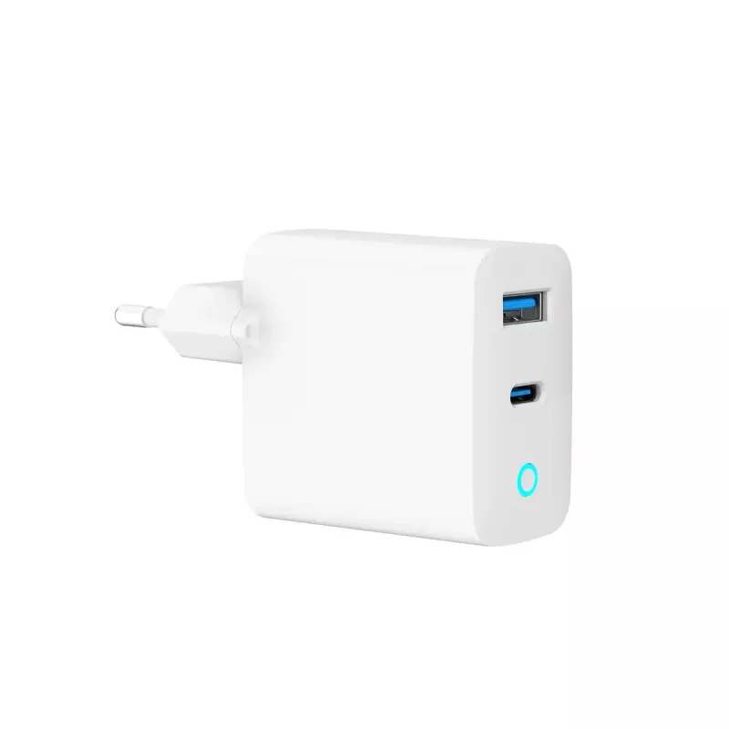 GEMBIRD 2 prievadų 30 W GaN USB greitasis įkroviklis LED baltas