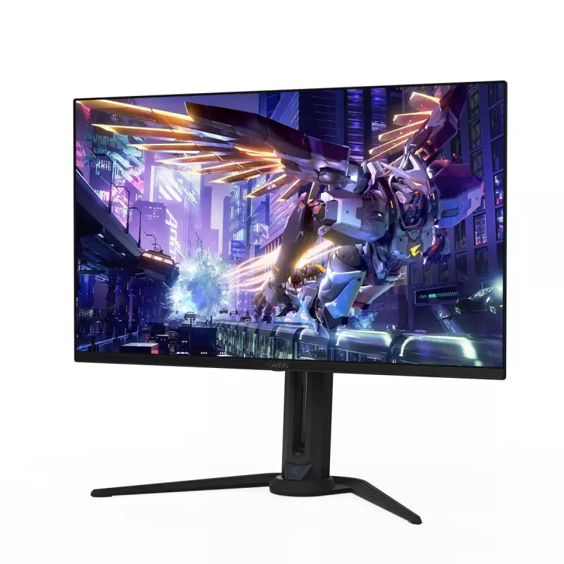 32 colių GIGABYTE AORUS FO32U2P OLED žaidimų monitorius – 3840×2160 UHD, 240Hz, 0.03ms, 250 cd/m², KVM, DisplayPort 2.1