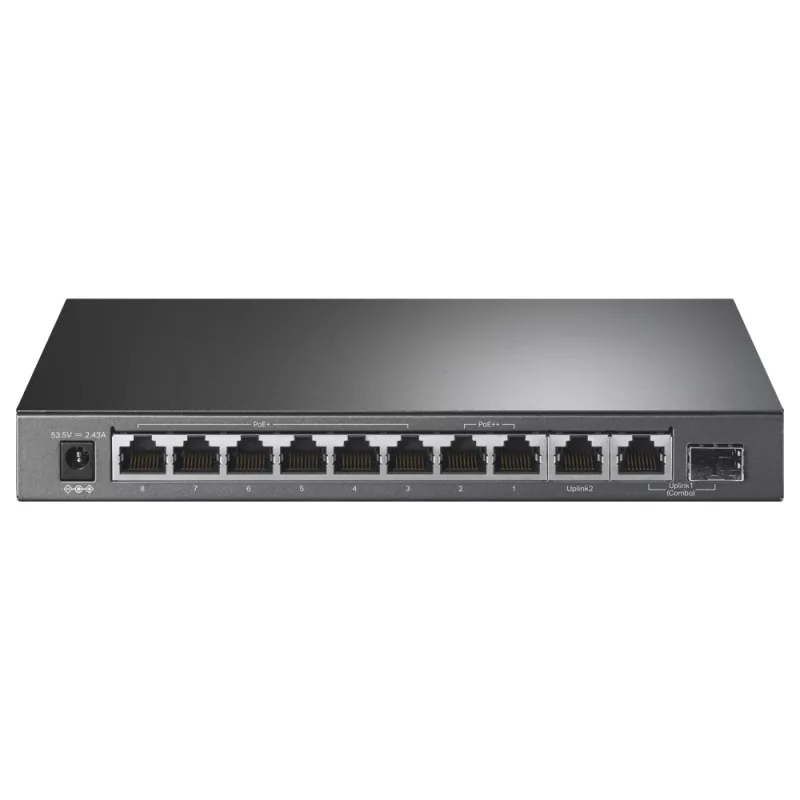TP-Link TL-SG1210PP 10 prievadų Gigabit stalinis jungiklis su 6 PoE+ ir 2 PoE++ prievadais