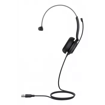 Yealink UH35 Mono Teams USB-A ausinės, laidinės, 20–20000 Hz, biurui/skambučių centrui, 96,5 g, juodos
