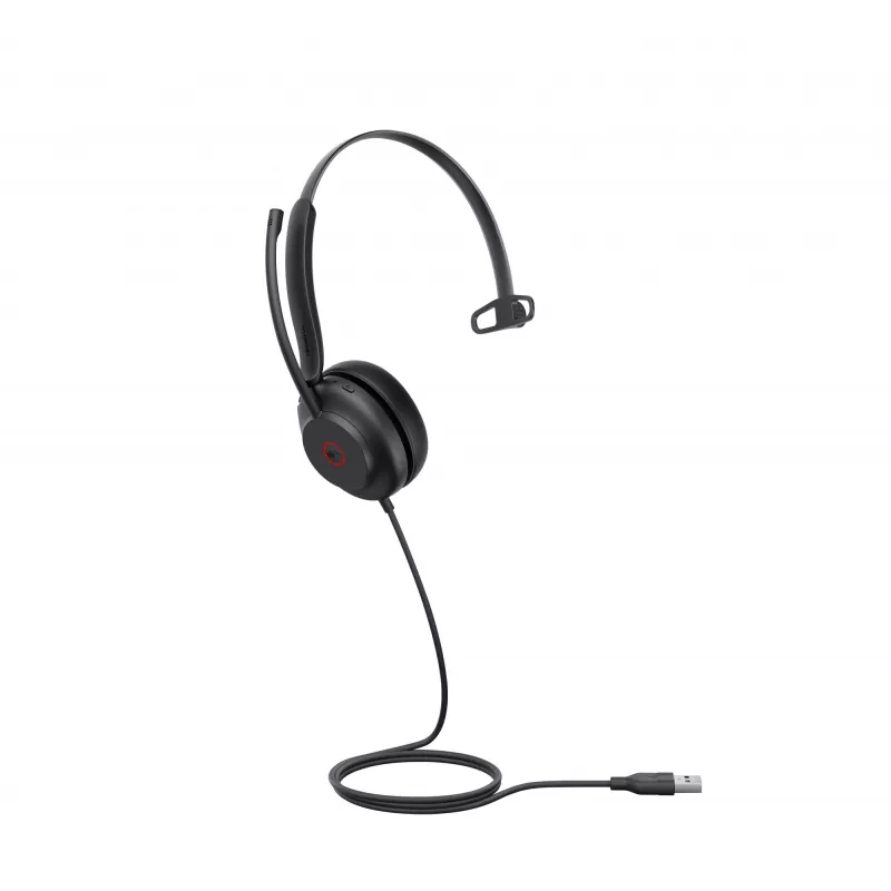 Yealink UH35 Mono Teams USB-A ausinės, laidinės, 20–20000 Hz, biurui/skambučių centrui, 96,5 g, juodos