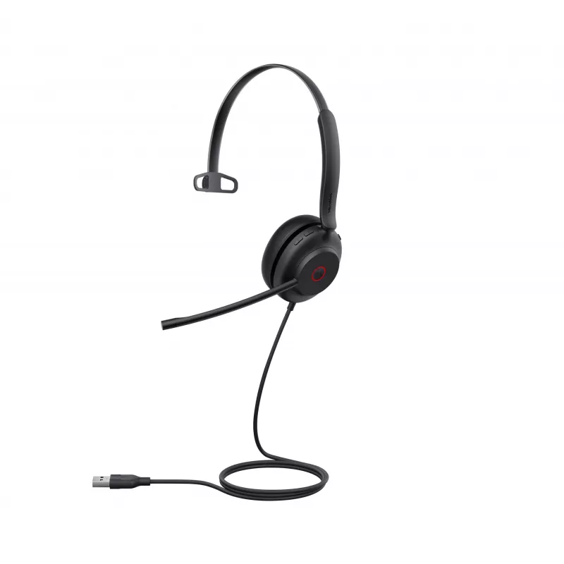 Yealink UH35 Mono Teams USB-A ausinės, laidinės, 20–20000 Hz, biurui/skambučių centrui, 96,5 g, juodos