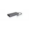 ICY BOX IB-DK4050-CPD belaidė dokų stotelė USB 3.2 Gen 1 (3.1 Gen 1) Type-C antracito spalvos