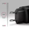 Sieninis įkroviklis Axagon ACU-PD20 1x QC3.0/AFC/FCP/PD Type-C 20W Juodas