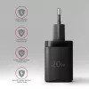 Sieninis įkroviklis Axagon ACU-PD20 1x QC3.0/AFC/FCP/PD Type-C 20W Juodas