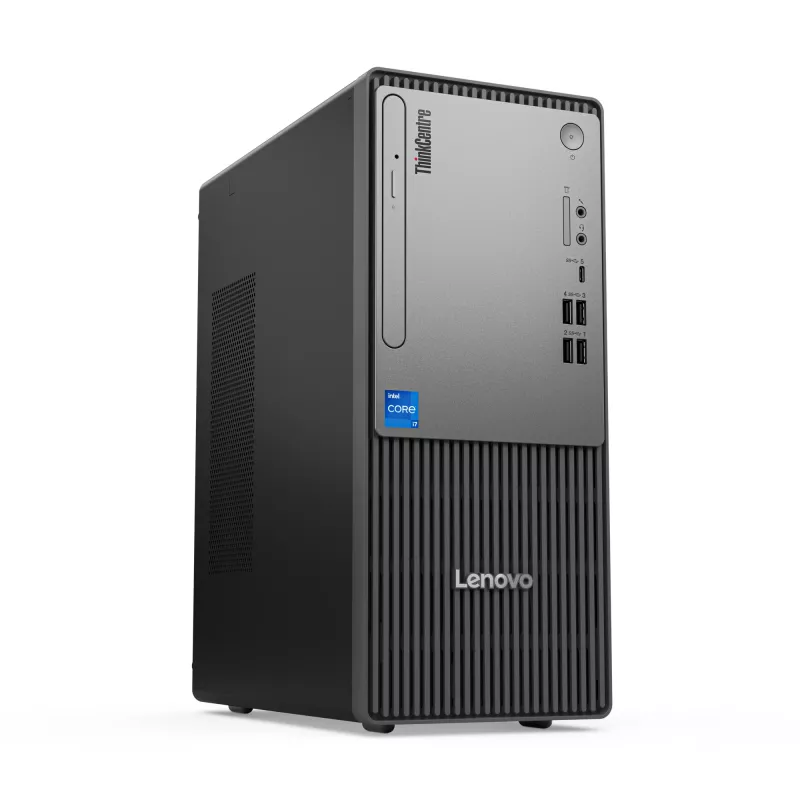 Lenovo ThinkCentre neo 50t Gen 5 Intel® Core™ i3 i3-14100 8 GB DDR5-SDRAM 512 GB SSD Windows 11 Pro bokštinis kompiuteris juodas, pilkas