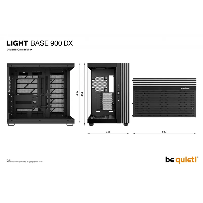 be quiet! LIGHT BASE 900 DX Black Full Tower korpusas