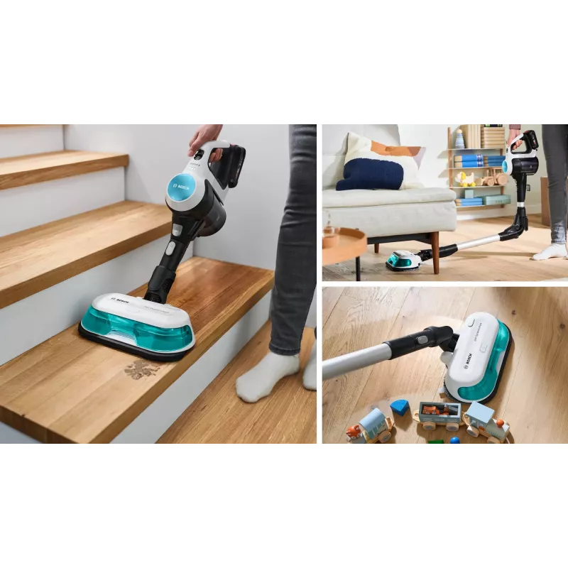 Bosch BCS71HYG1 belaidis siurblys šluota sausas ir šlapias valymas HEPA be maišelio 0,3 L 23,5 W juoda, balta 3 Ah