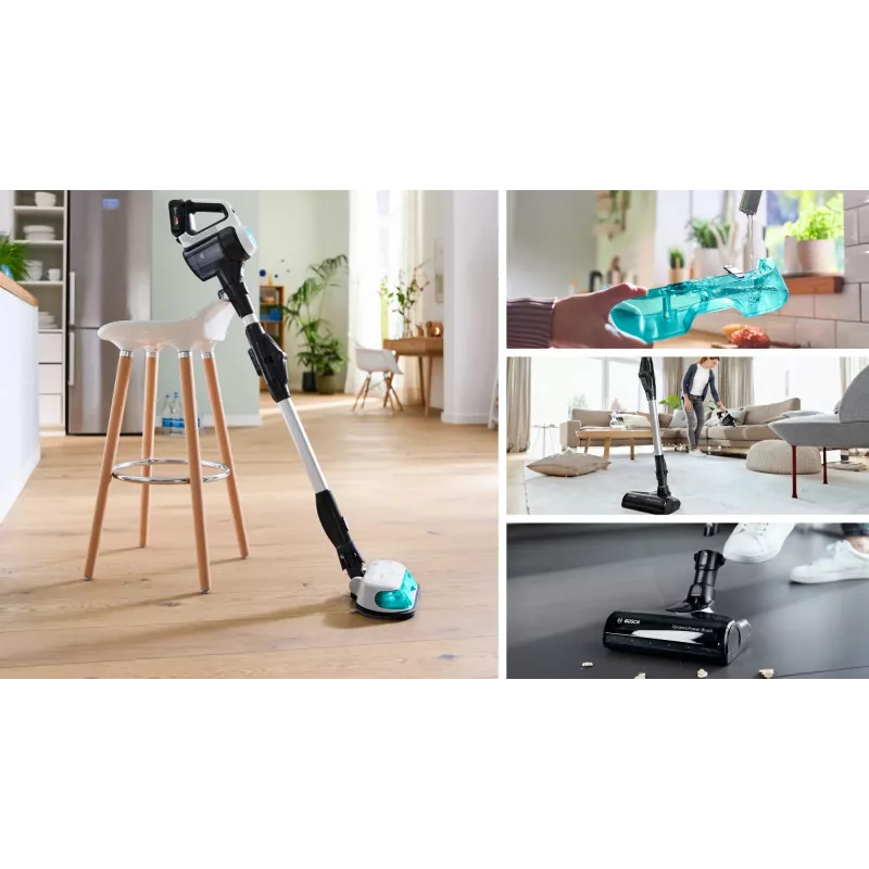 Bosch BCS71HYG1 belaidis siurblys šluota sausas ir šlapias valymas HEPA be maišelio 0,3 L 23,5 W juoda, balta 3 Ah