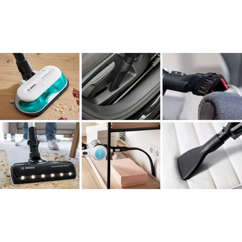 Bosch BCS71HYG1 belaidis siurblys šluota sausas ir šlapias valymas HEPA be maišelio 0,3 L 23,5 W juoda, balta 3 Ah