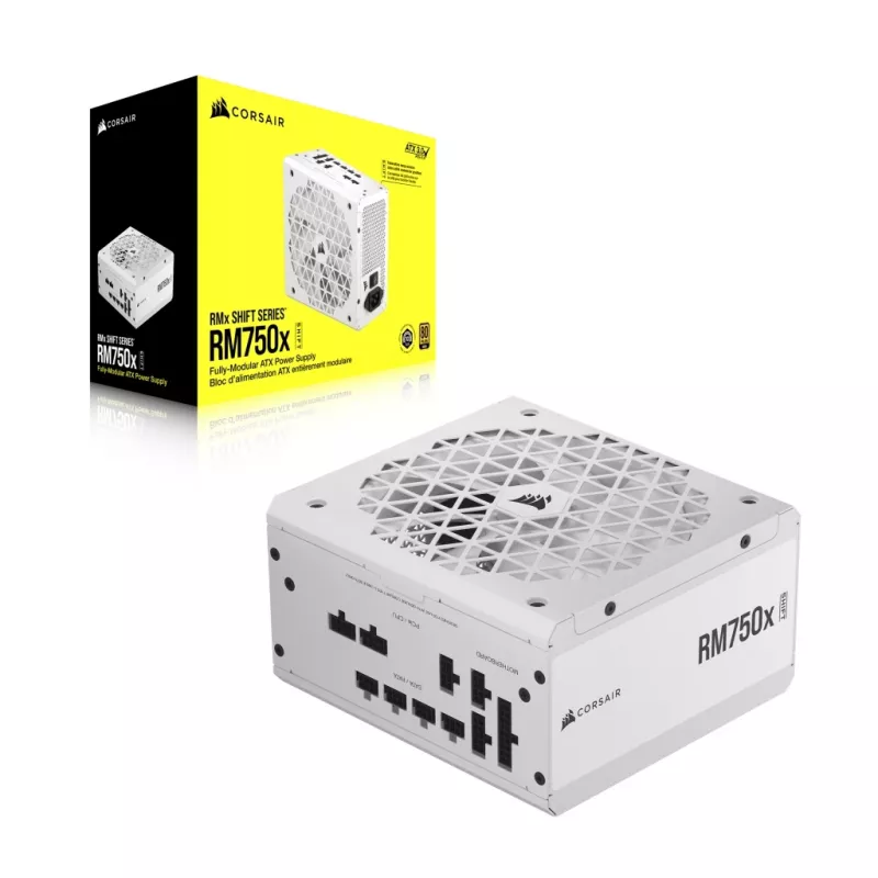CORSAIR RM750x SHIFT 80 PLUS Gold pilnai modulinis ATX maitinimo blokas - baltas