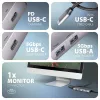 USB-C 5Gbps 5in1 centrinė stotelė Axagon HMC-5H60, 2x USB-A, 1x USB-C, HDMI 4K/60Hz, PD 100W, USB-C kabelis