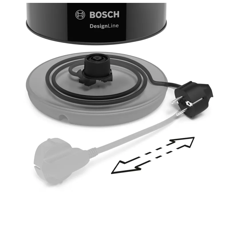 Bosch TWK3P423 elektrinis virdulys 1.7 L 2400 W Juodas