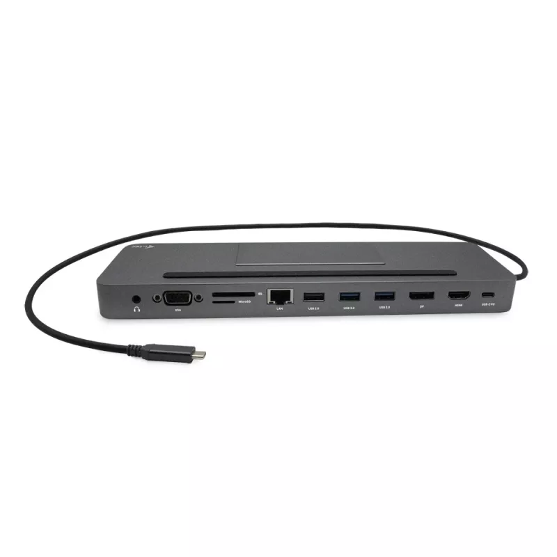i-tec Metal SB-C ergonomiška 4K 3x ekranų prijungimo stotelė su 85 W įkrovimu ir 100 W universaliu įkrovikliu