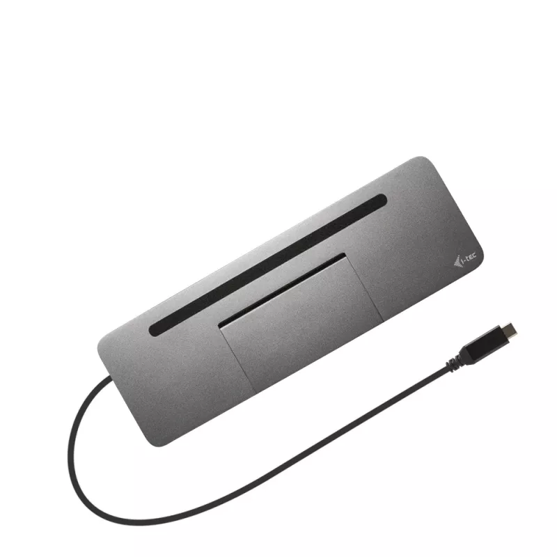 i-tec Metal SB-C ergonomiška 4K 3x ekranų prijungimo stotelė su 85 W įkrovimu ir 100 W universaliu įkrovikliu
