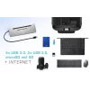 i-tec Metal SB-C ergonomiška 4K 3x ekranų prijungimo stotelė su 85 W įkrovimu ir 100 W universaliu įkrovikliu