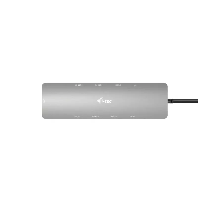 i-tec Metal USB-C Nano 2x Display Docking Station su PD 100 W ir 100 W įkrovikliu