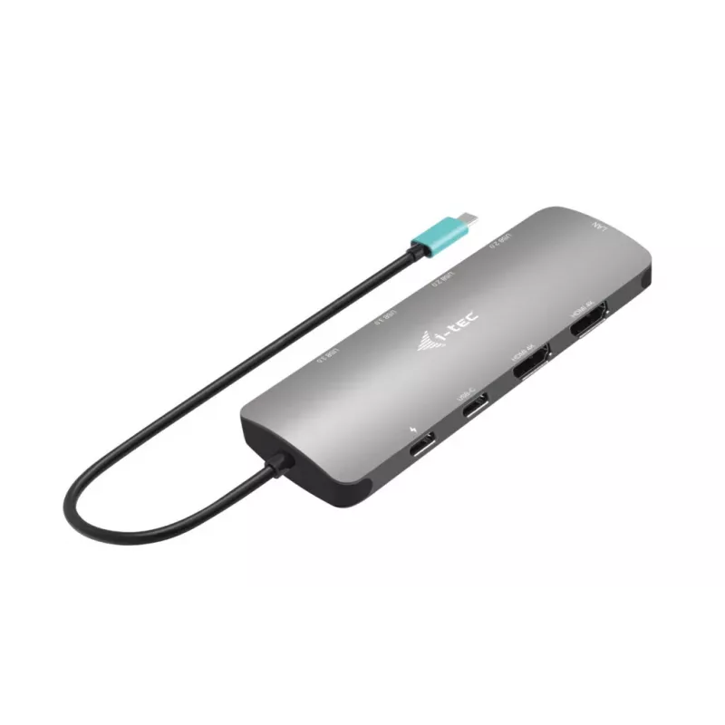 i-tec Metal USB-C Nano 2x Display Docking Station su PD 100 W ir 100 W įkrovikliu